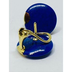 SOLD!!TIFFANY & CO ANGELA CUMMINGS 18 KT LENTILS EARRINGS WITH LAPIS LAZULI